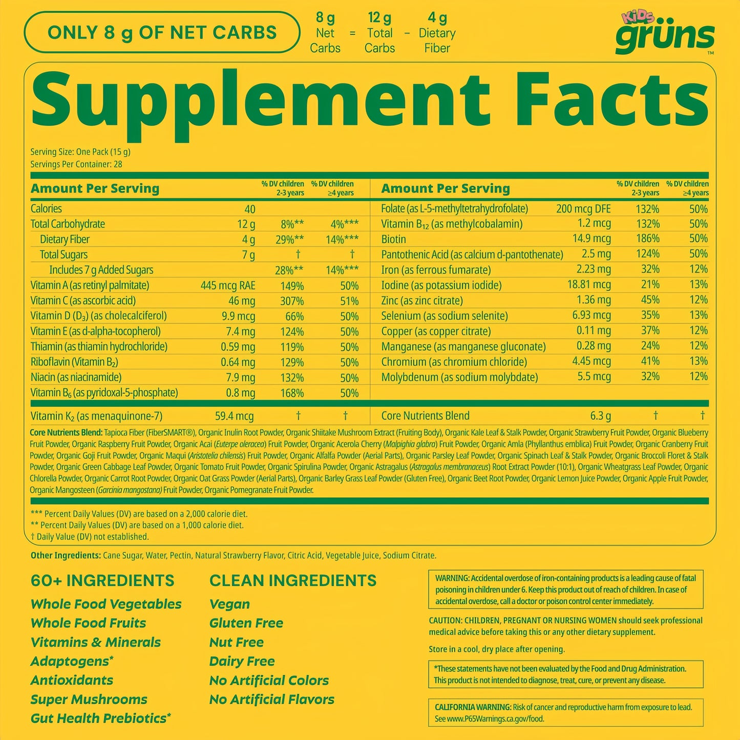 Grüns Kids Superfood Gummies