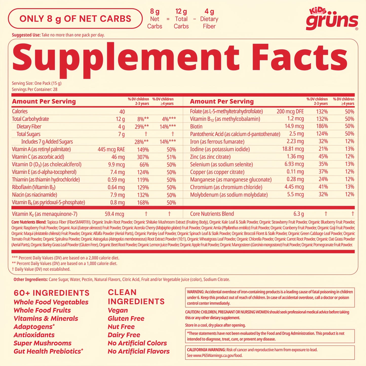 Grüns Kids Superfood Gummies